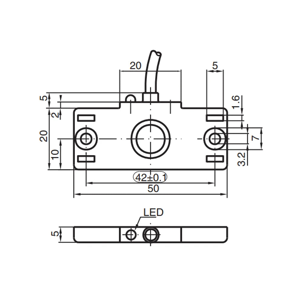 GTRIC Capacitive Proximity Sensor Square Matrix Switch CBN5-F46-E0/1/2/3 12-24V DC 3-wire NPN PNP NO/NC Sensing Distance 5mm