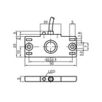 GTRIC Capacitive Proximity Sensor Square Matrix Switch CBN5-F46-E0/1/2/3 12-24V DC 3-wire NPN PNP NO/NC Sensing Distance 5mm