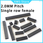 2.0mm Single Row Female 1x2/3/4/5/6/7/8/10/20/40 Pin Pin Header Connector 2mm Pitch Strip For Arduino PCB