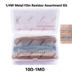 600PCS 30Values 1/4W Metal Film Resistor Assortment Kit -20PCS Each, Boxed for Electronics DIY, Projects & Repair