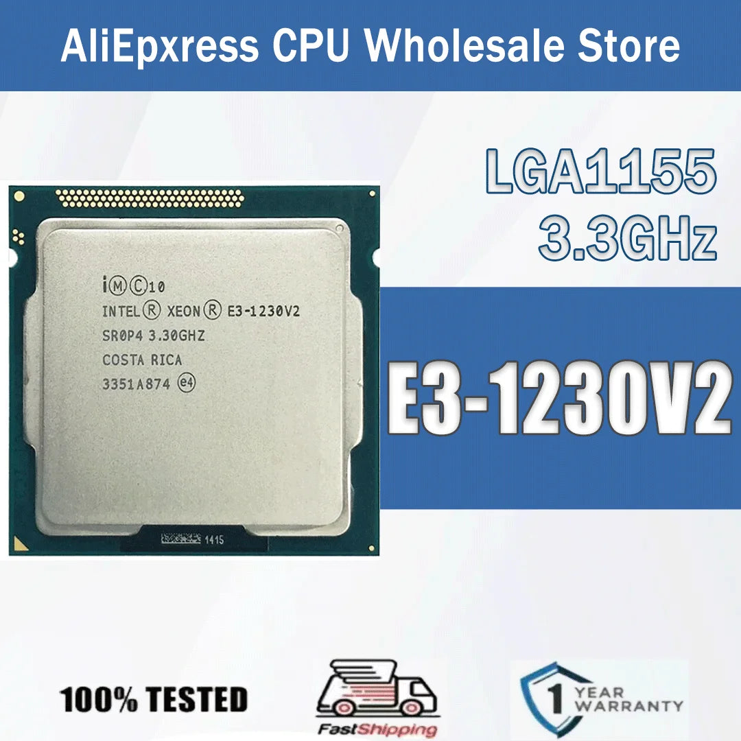Intel Xeon E3-1230V2  Quad-Core 3.3 GHz 8M 69W E3 1230 V2 Computer CPU Processor Server E3 1230V2 Package LGA 1155