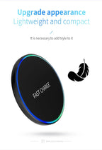 LED Light Mini Wireless Charger Pad For iPhone 17 16 15 14 13 12 Samsung S25 S24 S23 Xiaomi AirPos 4/3 Pro Fast Charger Station