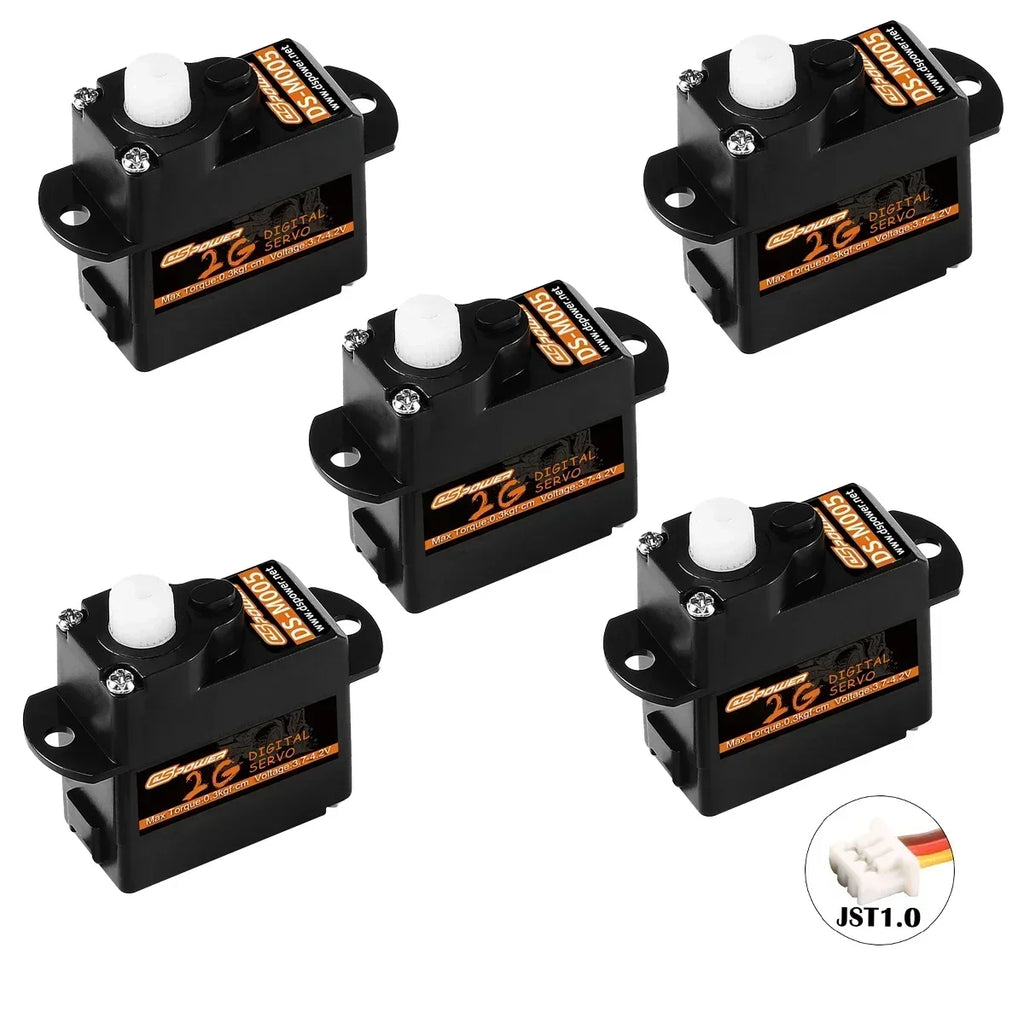 DSPOWER 2g Plastic/Metal Gear Motor Mini Micro Servos for RC Car Airplanes Fixed-wing Quadcopter Boat Plane Robot Wltoys Axial