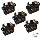 DSPOWER 2g Plastic/Metal Gear Motor Mini Micro Servos for RC Car Airplanes Fixed-wing Quadcopter Boat Plane Robot Wltoys Axial