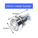 16/19/22mm LED Flash Buzzer 12V 24V 220V Intermittent Sound Alarm Indicator Light Signal Lamp Flash metal Buzzer Waterproof IP65
