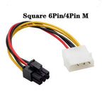 20cm Power 6Pin 8Pin 4Pin 15Pin SATA Male to 4Pin IDE Molex Female 15Pin SATA Female Power Cable Computer Cable 6Pin To 8Pin