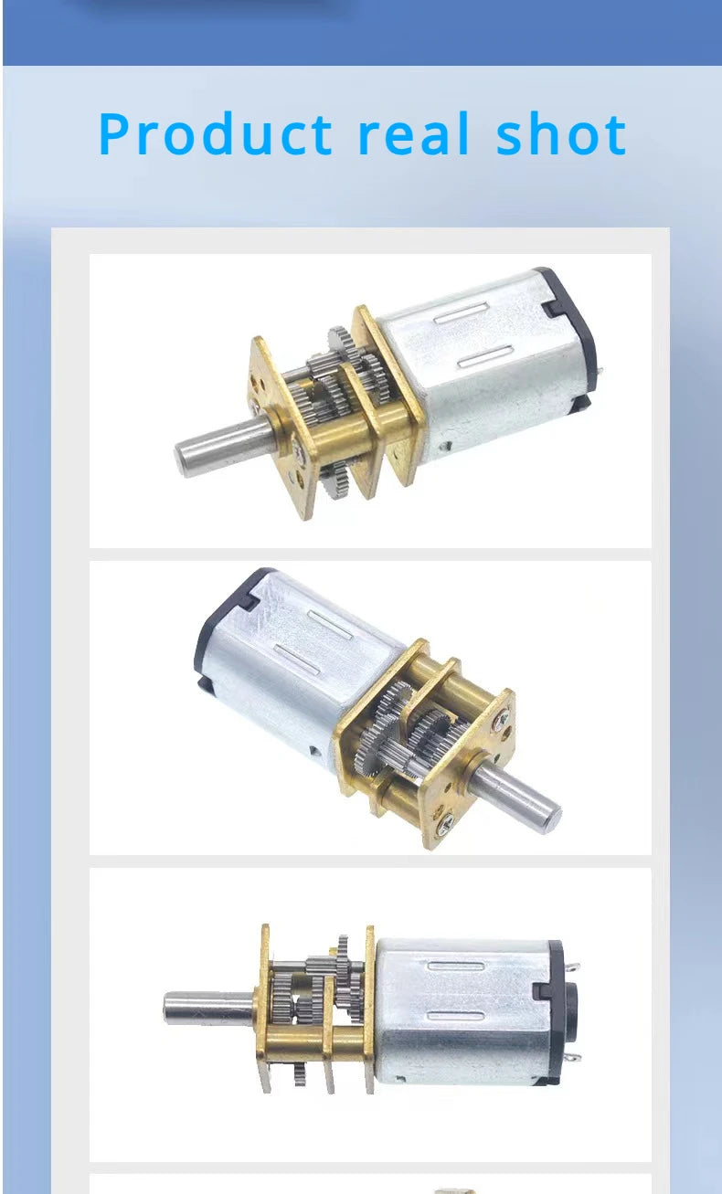 1pc DC 3V/6V/12V N20 Mini Micro Metal Gear Motor with Gearwheel DC Motors 30/50/60/100/150/200/300/500/1000RPM