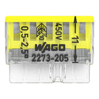 Original WAGO 2273‑202‑208 Push‑in Wire Connector 2‑8P Compact Splicing Terminal for Junction Box Solid Copper Wire 0.5‑2.5mm²