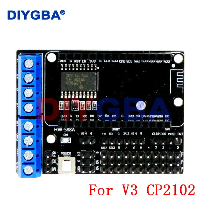 Node MCU Development Kit V3 CP2102 NodeMCU+Motor Shield Wifi Esp8266 Esp-12e diy rc toy remote control Lua IoT smart car L293D
