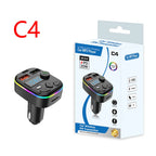 FM Transmitter Bluetooth-Compatible 5.3 Support TF Card U Disk Cell Phone Charger Hands-Free MP3 Player Radio Car FM Transmitter