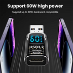 USB 3.2 Digital Display Adapter 10Gbps USB Male TO USB Female Converter Fast Charging Data Transafer USB C Adapter For PC Laptop