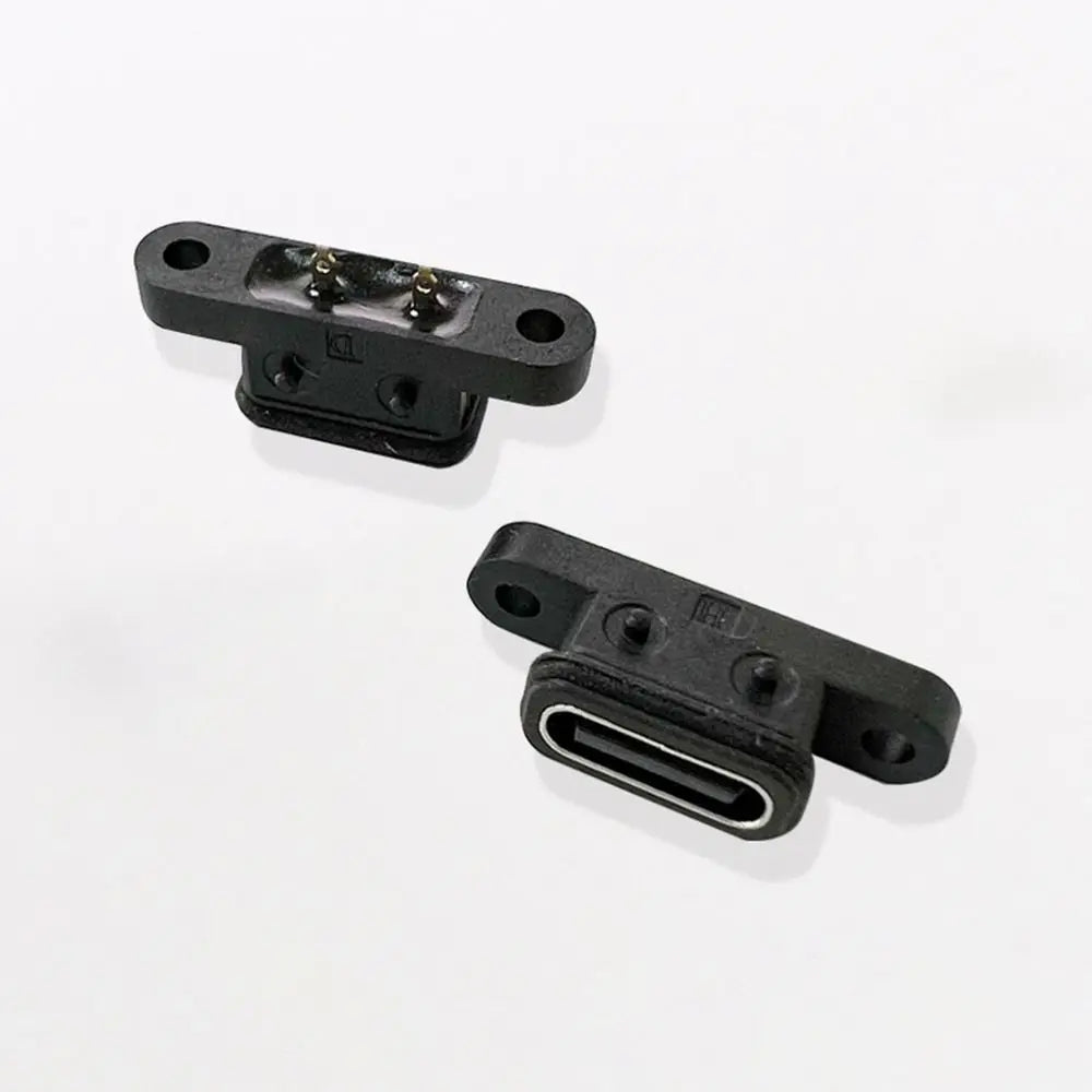 Type-C TYPE C 2Pin Female USB C Socket 2P Waterproof Waterproof Female Plug Port With Screw Hole 180 Degree USB Connector
