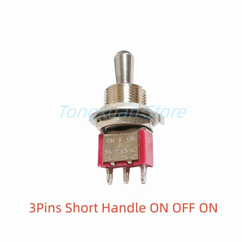 1pc SH T8013-Z1 12mm ON-OFF-ON SPDT DPDT 3/6Pin 2/3Position Maintained Toggle Switch Large Long Handle 3A 250VAC/5A 125VAC