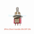 1pc SH T8013-Z1 12mm ON-OFF-ON SPDT DPDT 3/6Pin 2/3Position Maintained Toggle Switch Large Long Handle 3A 250VAC/5A 125VAC