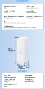 Tuya WiFi Weather Station RF433 IP65 Waterproof Outdoor Temperature Humidity Sensor Thermometer Hygrometer 2-9 Sub Devices