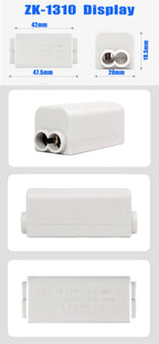 Parallel Wire Splitter Without Cutting, High-Power T-Type Main Branch Terminal Block, 1-In 2-Out for 1.5-6-10-16mm² Cables