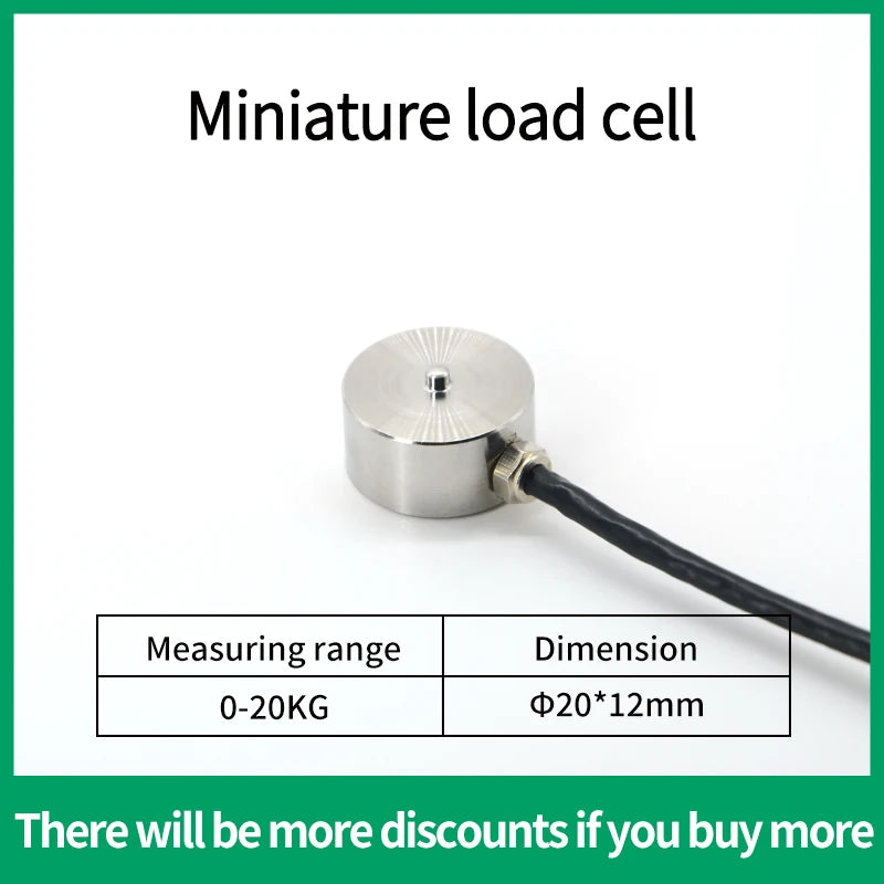 5kg 10kg 20kg 100kg 200kg 500kgminiature Compression Load Cell Diameter 8/10/13/20mm Mini Pressure Push Pull Force Button Sensor