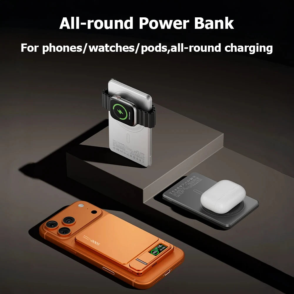 10000mAh Slim Power Bank for MagSafe,Magnetic Wireless 20W Fast Charging Portable External Battery For iPhone 12-17 Pro Samsung