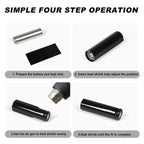 200pcs 21700 Battery Films Insulated Shrinkable Sleeve Protect Cover Precut PVC Heat Shrink Tube for Batteries Wrap Sleeving