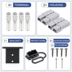 2pcs 50A 120A 175A 2P Quick Plug Forklift Battery Power Connector 600V Car Battery Charging Electrical Cable Wire Connectors