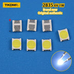 TKDMR 1000/500pcs LED 3528 2835 1210 Light Beads High Power 1W 3V and 6V Cool White for LED LCD TV Backlight Application