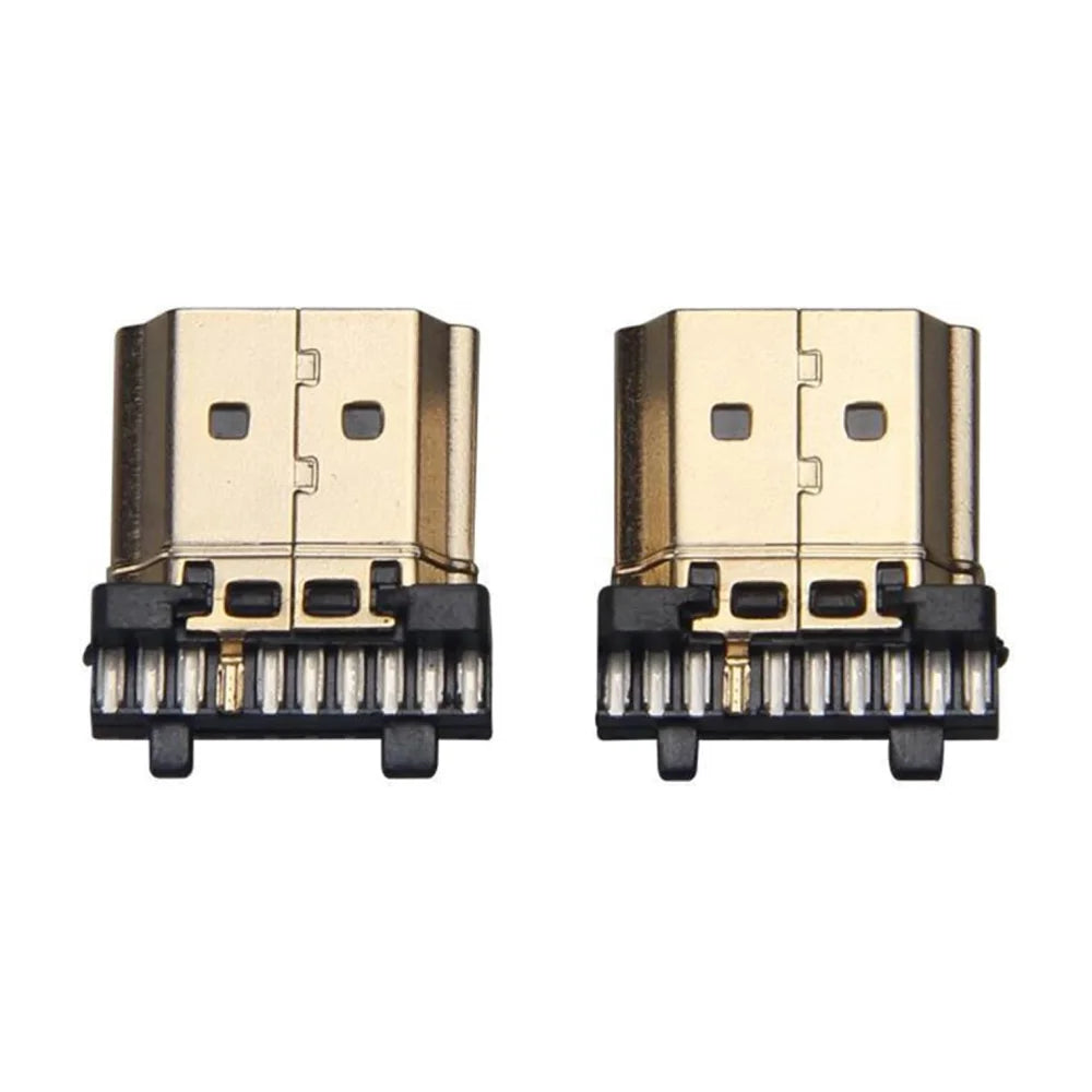 5/10Pcs HDMI Type A Male Connector 19Pin Gold Plated Soldering Plug for HD Electronic Equipment Repair