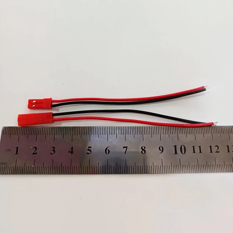 5/10 pcs 20 AWG JST Plug Connector 2-Pin Male Plug Connector Cable Suitable for LED Light Strip Remote Control Toy Battery