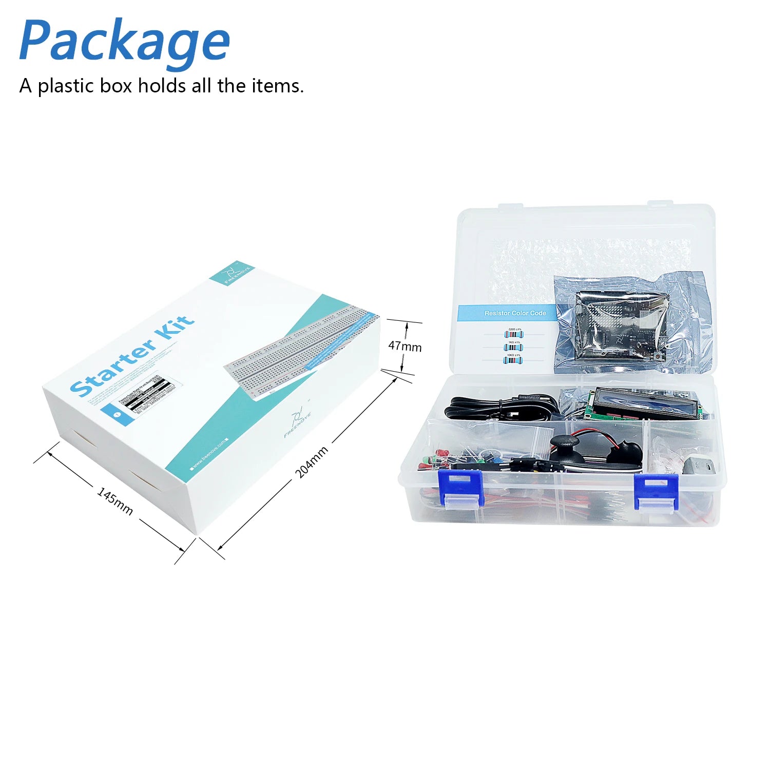 Freenove Super Starter Kit for Arduino UNO R4 V5 WiFi Mini, Arm Cortex-M4, 305-Page Detailed Tutorial, 172 Items, 60 Projects