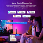 Tuya Wifi LED SPI RGBIC RGBWIC Controller WS2811 WS2812B SK6812 Addressable LED Strip Light Voice Control Alexa Google 5-24V