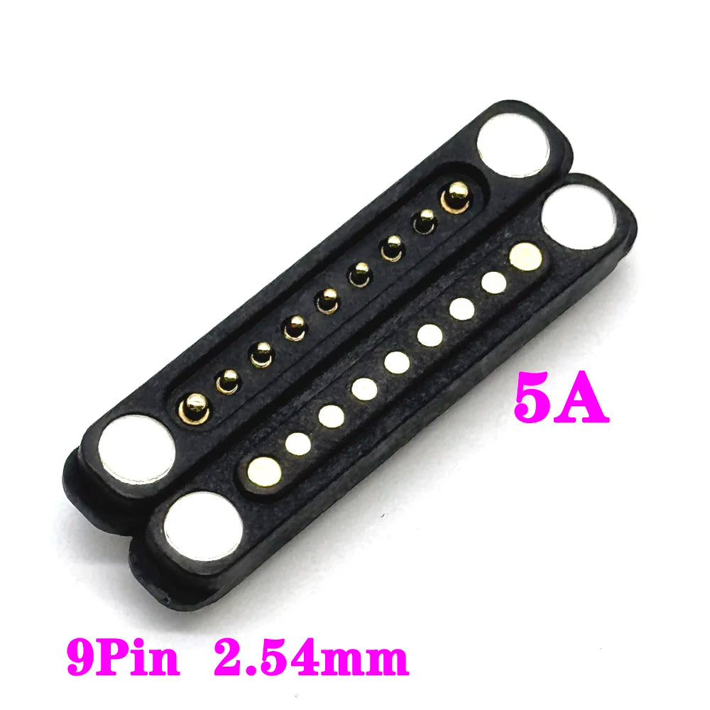 1sets DC 36V 5A Waterproof Magnetic Pogo Pin Connector 5Pin With Ears Pogopin Male Female Spring Loaded DC Power Socket