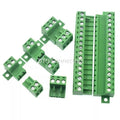 1Sets 2EDGRKC 5.08MM solderless docking type screw terminal block connector PCB plug-in type 2edg type green terminal block