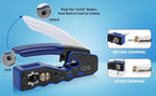 Natalink RJ45 Crimping Tool Pass Through Crimper Wire Stripper Cutter for Cat6A Cat6 Cat5 8P8C rj45 cable stripper tool Connecto