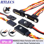 3A Magnetic Spring Loaded Pogo Pin Connector 24VDC LED Snap-on JST SM JR Servo Extended Cable 5/6/7/8/9 Pin Male Female Blind