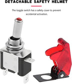 12V 20A Toggle Switch LED Switch Car Auto Cover LED Light With Protective Cover SPST Toggle Rocker Switch Control On/Off