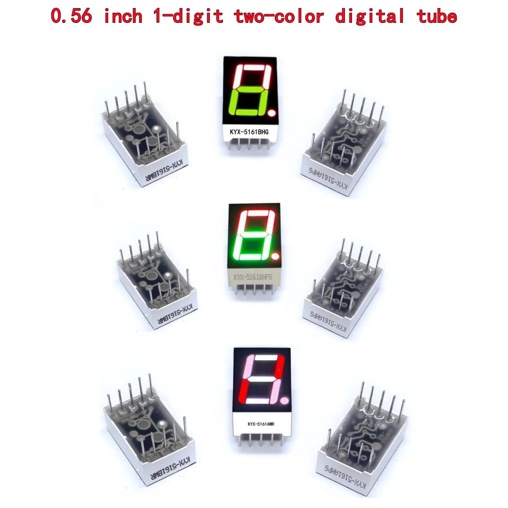 10PCS 0.56-inch 1-digit digital tube 12.6mmX19mm digital display screen "8" high 14.2mm 7-segment digital tube 5161series5611