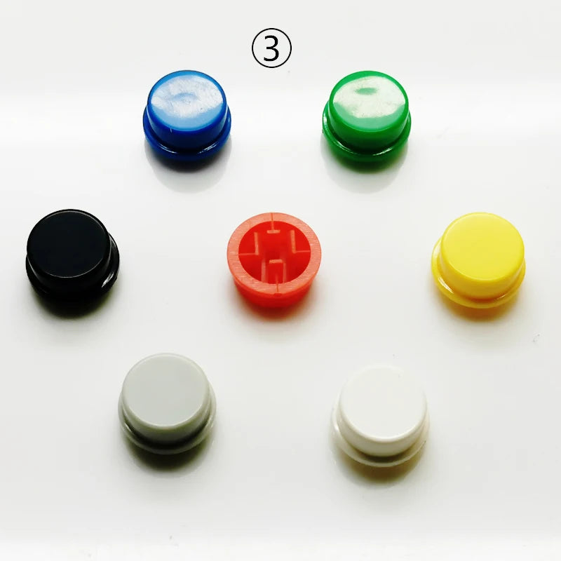 10 Sets Momentary Tactile Button 4PIN SMT/DIP 12X12mm H=9.8/9/16.8mm With Cap Tact Switch Push Button Switch Micro Key Button