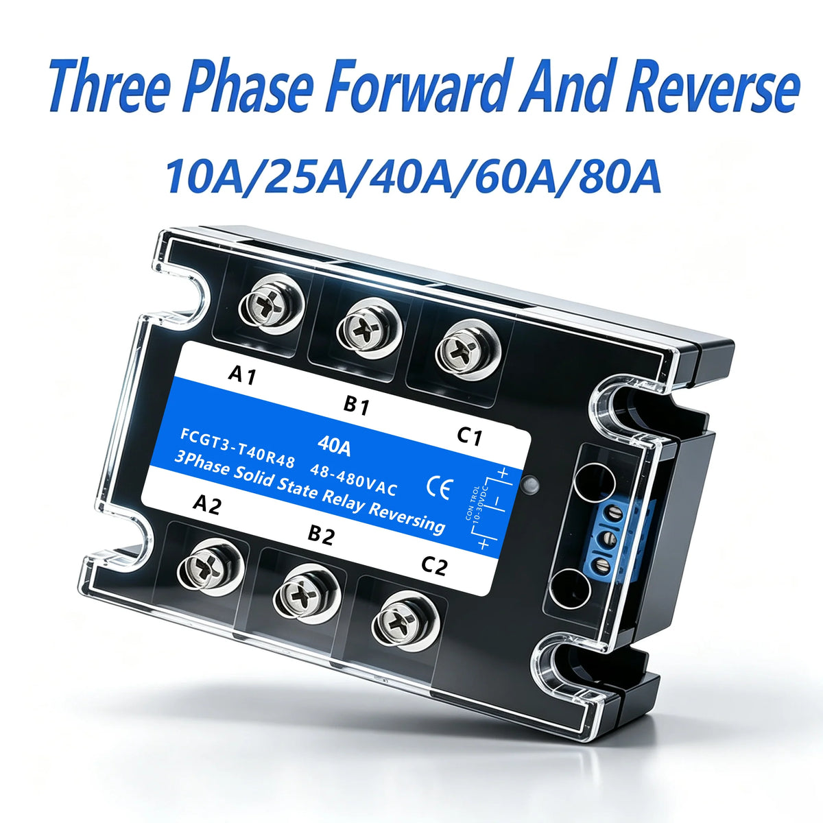 Three-phase Solid State Relay SSR 3 Phase 10A 25A 40A 60A 80A 100A 120A 150A 200A AC Control AC DC Control AC 25DA 380VAC