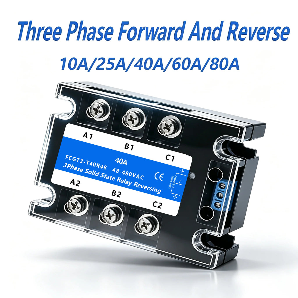 Three-phase Solid State Relay SSR 3 Phase 10A 25A 40A 60A 80A 100A 120A 150A 200A AC Control AC DC Control AC 25DA 380VAC