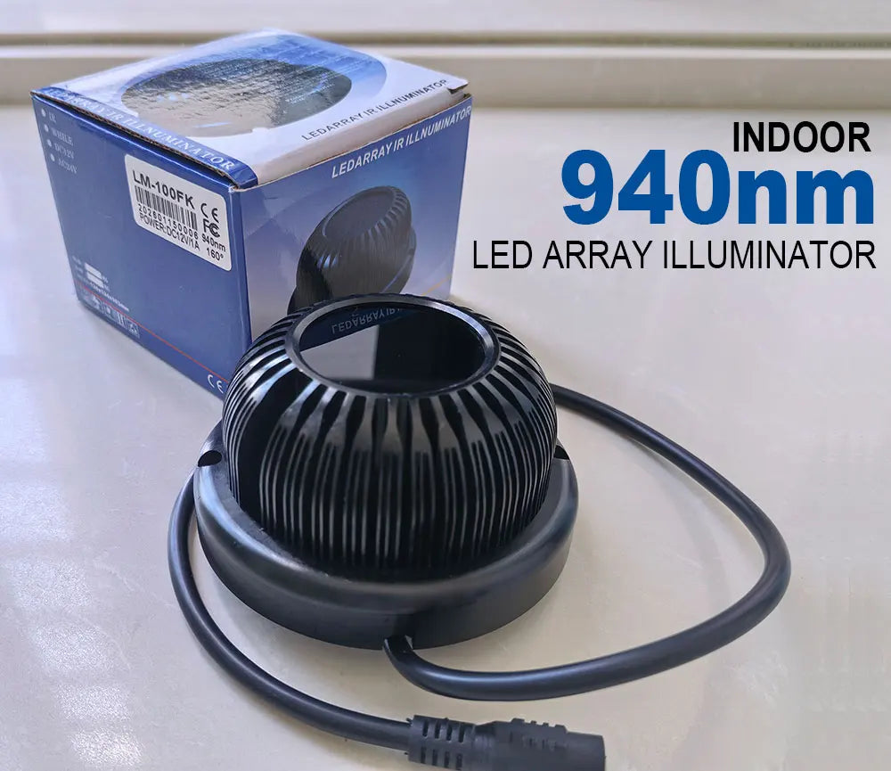 New Indoor Black Invisible IR illuminator 940nm Infrared 160 Degree 10W LED IR Light for CCTV Security 940nm IR Filter HD Camera