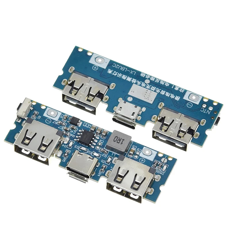 LED Dual USB 5V 2.4A Micro/Type-C USB Mobile Power Bank 18650 Charging Module Lithium Battery Charger Board Circuit Protection