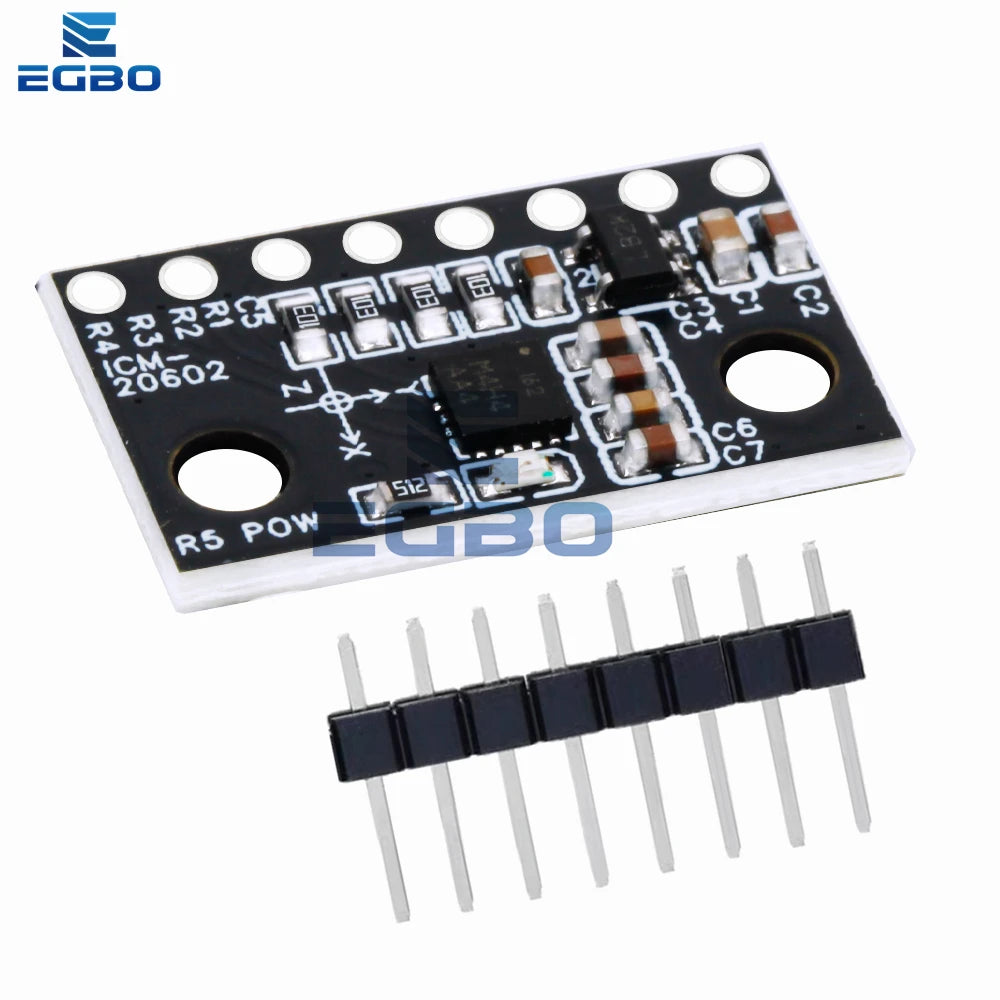 DC 3.3–5V ICM-20602 Sensor Module – High-Precision, Low-Noise Six-Axis Gyroscope and Accelerometer Module Compatible