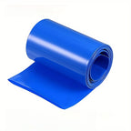18650 21700 26650 Lipo Battery PVC Heat Shrink Tube Pack 25mm ~ 300mm Width Insulated Film Wrap Lithium Case Cable Sleeve Blue