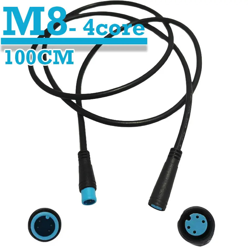 1m M8 2 3 4 5 6 Pin core male to female Julet Electric Butt Cable Plug Connector Scooter Brake waterproof Signal Sensor cord