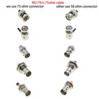 RG179 BNC Male to BNC Male Pug 75ohm Connector Video HD-SDI RF Jumper Pigtail Coaxial Coax Cable 15cm 30CM 50CM 100CM 1M 2M 3M