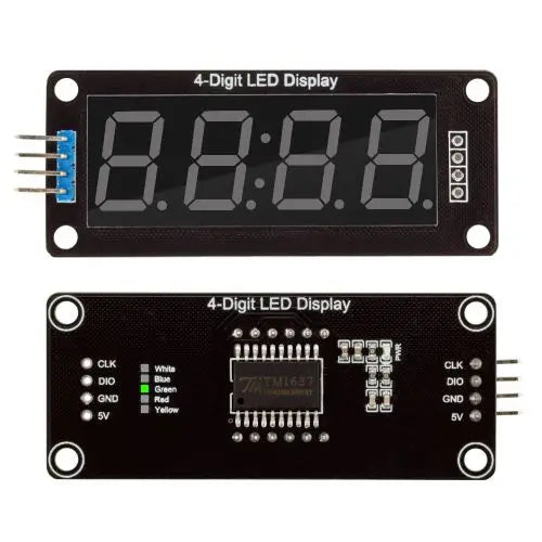 2Pcs TM1637 4 Digit 7 Segment Digital Tube Clock Module 0.56-inch LED Display Module blackboard Red Blue Green Yellow White