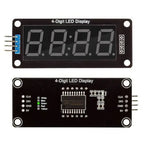 2Pcs TM1637 4 Digit 7 Segment Digital Tube Clock Module 0.56-inch LED Display Module blackboard Red Blue Green Yellow White