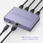 1000Mbps Ethernet 1x4 Splitter Gigabit RJ45 Cat6 LAN Internet 1 in 4 out Extension Coupler for PC Laptop Router Digital TV Box