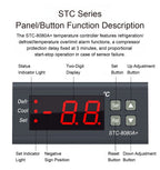 STC-8080A+ Digital Temperature Controller Thermostat Switch for Freezer Refrigerator Cold Storage Cooling Defrost Display