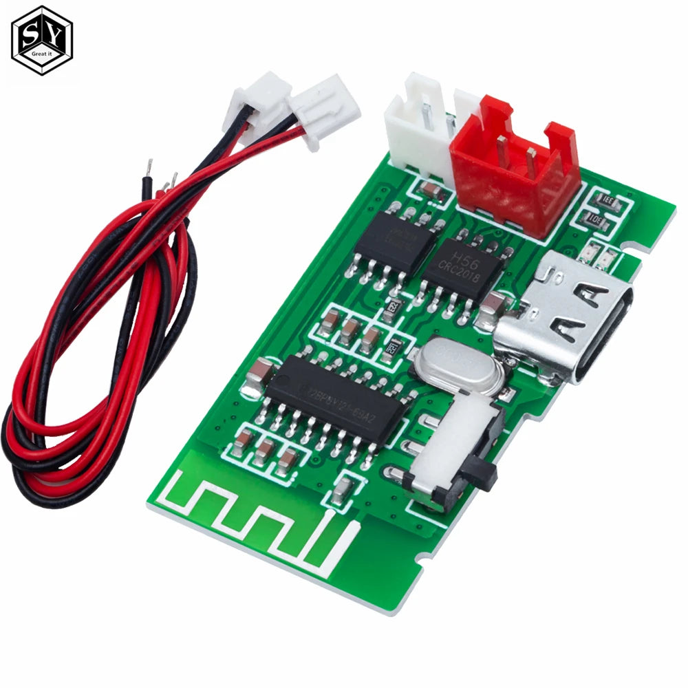 4 OHMS  3W Mono Bluetooth Power Amplifier PCBA Battery Charging Function 3.7V Lithium Battery Bluetooth Module
