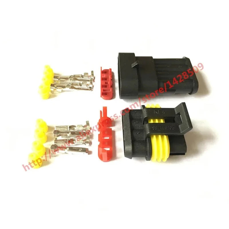 1 Pcs Kit 4 Pin Female And Male Auto Waterproof Electrical Wire Connector Plug For Car 282106-1 282088-1